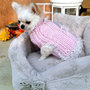 Taglia S maglione per chihuahua cappotto per cuccioli chihuahua e piccoli cani Romantico ed elegante Cappotto rosa per chihuahua fatto a mano