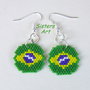 Orecchini "Brasil" realizzati con perline Miyuki delica