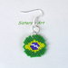 Orecchini "Brasil" realizzati con perline Miyuki delica
