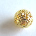  Perle filigrana dorate 8 mm PRL254