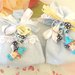 BOMBONIERA DELUXE - battesimo nascita - fimo - porta confetti sacchetti portachiavi FOLLETTO mod. 6 