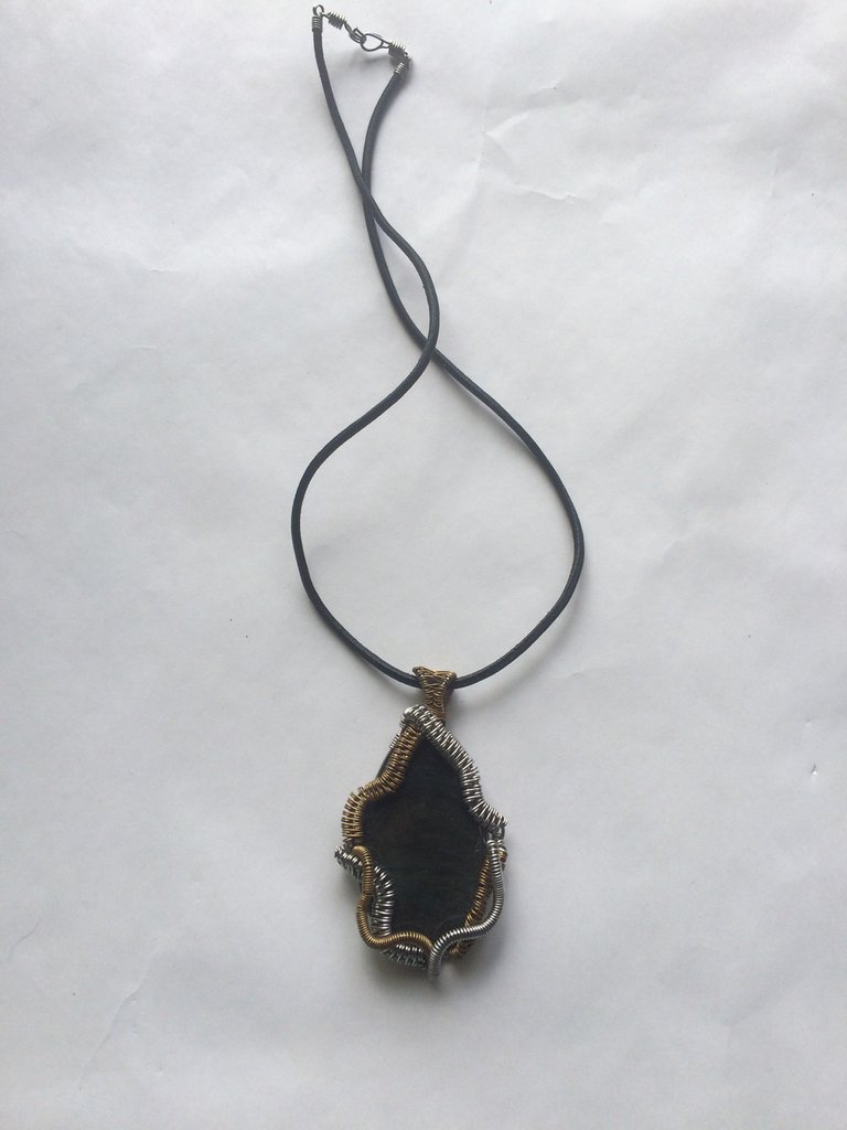 Ciondolo Di Ossidiana - Gioielli - Ciondoli - Di Entrelazados | Su - Foto 2