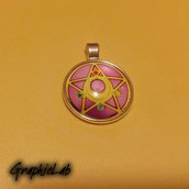 Collana Cameo Stella di Cristallo Crystal Star Simbolo di Sailor Moon 