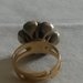 anello color oro con bottone vintage