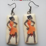 Orecchini Ballerina Danza Classica In Acciaio Inox - Gioielli Pendenti Ispiratori Per Ballerine, Regalo Per Appassionate Di Danza