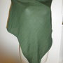 Poncho verde donna,misto lana,poncho leggero,maglieria,accessori donna