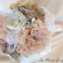 Bouquet shabby chic romantico rosa avorio ecru