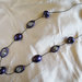 Collana con perle viola e argento