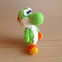 Draghetto Yoshi amigurumi, fatto a mano all'uncinetto