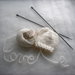 Bianco Cappellino neonato in Alpaca Bio cappellino neonato lavorato a mano con lana biologica