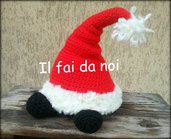 Fermaporta Natale, cappello di Babbo Natale, amigurumi
