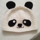 Cappello Panda all'uncinetto per bambini 