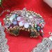 Bracciale rigido interamente decorato a mano con pietre e perle - Bangle entirely hand decorated with stonesand beads