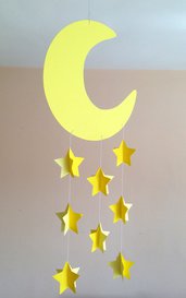 Giostra  per culla, decorazione per cameretta, con luna e stelle, 3D