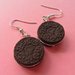 Oreo Cookie Earrings - chocolate