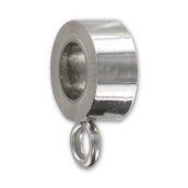 Anello/gancio porta ciondolo in acciaio (8mm) (cod.11 inox)