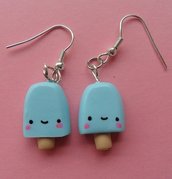 Sweet Ice Lolly Earrings - baby blue