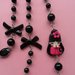 Kokeshi Necklace - hot pink