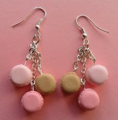 My favourite macarons - earrings: rose, strawberry, caramel
