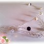collana in Argento, Perle d'acqua dolce, Onice nero e sfavillanti Swarovsky realizzata in filo di argento 925
