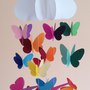 Giostra  per culla, decorazione per cameretta, con farfalle colorate, 3D