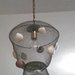 Lampadario lampada conchiglie vecchia nassa rete da pesca unico