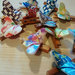 5 Chiudi pacco, mollette in legno con farfalla, origami farfalla, segnaposto