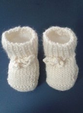 Scarpine neonato in lana