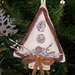 Decorazioni natalizie da appendere all'albero di natale realizzate in stoffa, fatte a mano.