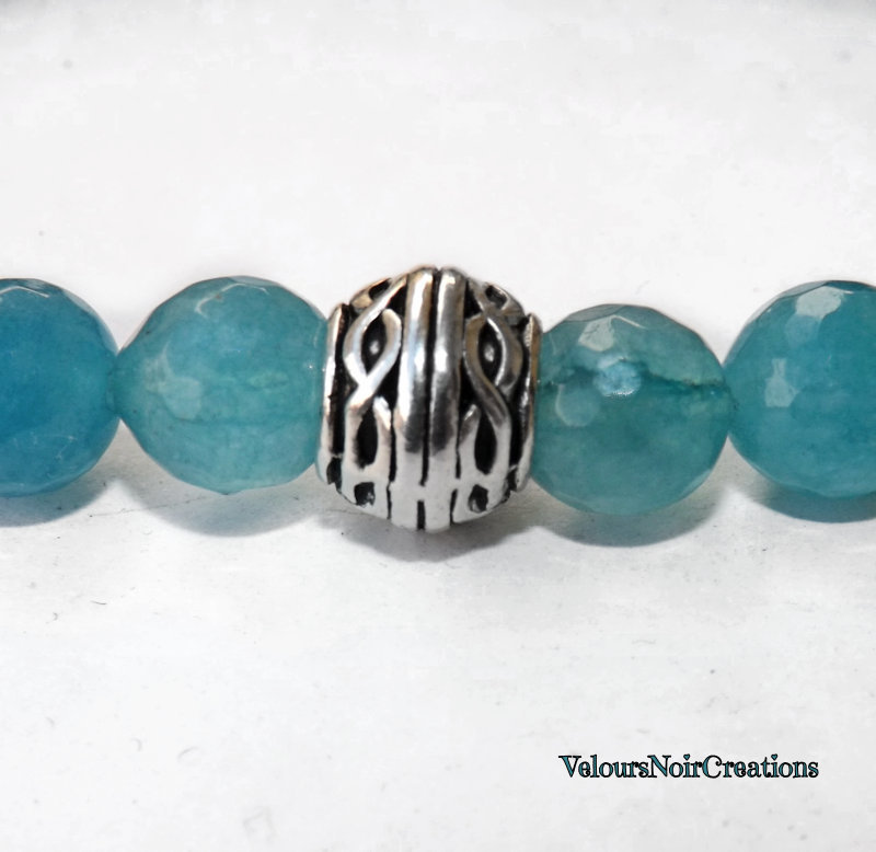 Bracciale in pietra vulcanica per uomo bracciale con perline in