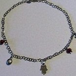 Cavigliera E Bracciale In Argento 925, Tre Strati Glitterati, Regolabile, Nichel-free