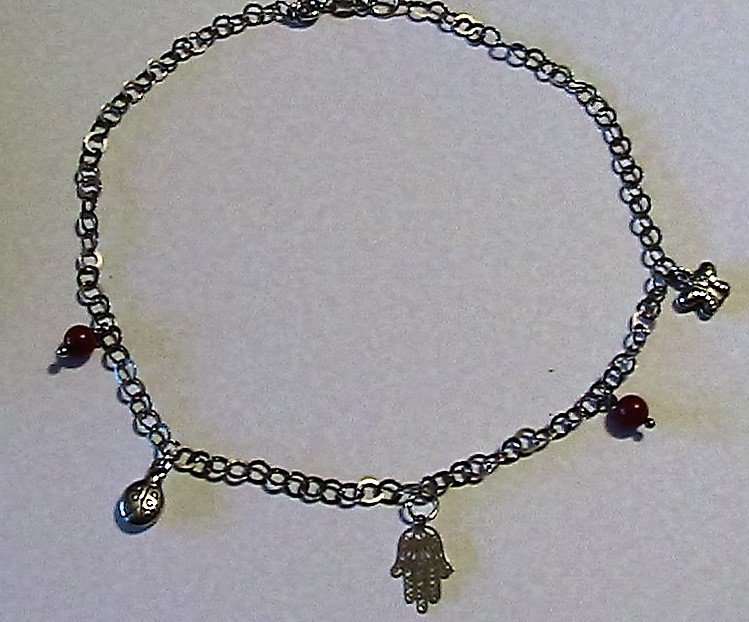 Cavigliera In Argento 925 SilberDream - Gioiello Donna Made In Italy, Lunghezza 27 Cm, Chiusura A Moschettone, Rodiato Nero, Regalo Ideale