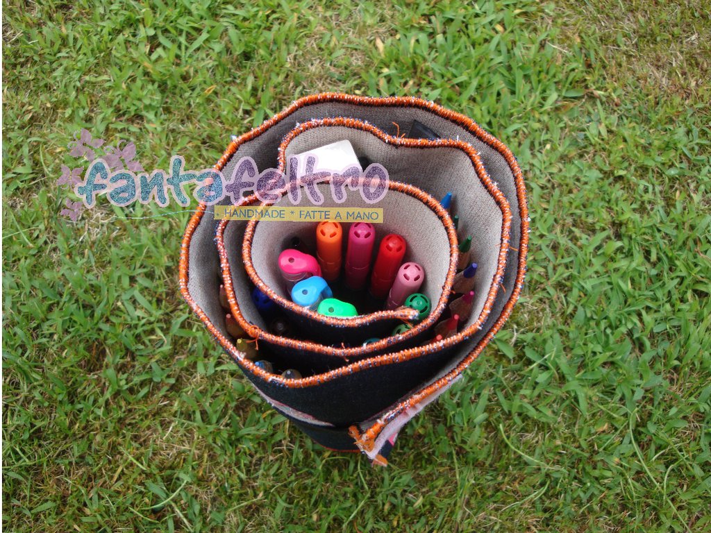 Astuccio Arrotolabile In Tela Nera Vogueingtool: Porta Matite E Pennelli Da 48 Fori, Custodia Multiuso Per Artisti E Trucco - 2