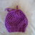 Cappello/Scaldacollo 2in1.. lavorato all'uncinetto punto puff stitch, filato acrilico color viola medio. Piccola corda treccia. 