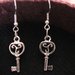 Collana e/o orecchini con chiave in argento tibetano