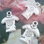 CIONDOLO CHARMS MAGLIETTA CALCIO - SPORT - ARGENTO - PENDENTE - MATERIALE CREATIVO