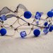Bracciale wire con perle cerate e Swarovski blu