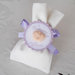 Bomboniera nascita e battesimo sacchetto portaconfetti con card art piedini per bimba lilla 