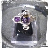 Anello Con Ametista Fatto A Mano: Gioiello Con Pietre Preziose In - Foto 5