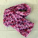 sciarpa ad anello in lana rosa sfumata, lavoro a maglia, ferri