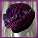 Cappello abbondante - nero viola rosa