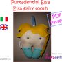 Elsa PDF pattern porta dentini Frozen