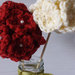Centrotavola Matrimonio uncinetto fiori, matrimonio invernale, vintage, shabby chic, rosso, ecologico 