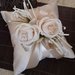 cuscino in tessuto decorato con fiori,fatto a mano