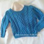 Maglia / pullover / golfino in lana  azzurra 