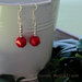 Orecchini in argento indiano con perle rosse