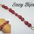 RED BEADS: Bracciale con Perle Rosso e Oro