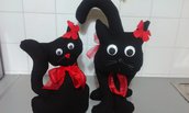  2 Gatti  fermaporta  nerone 