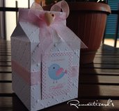 Bomboniera porta confetti a scatolina in forma di latte con cuore in fimo by Romanticards