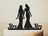 mrs & mrs - cake topper 